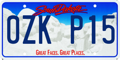 SD license plate 0ZKP15