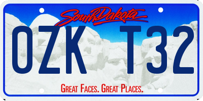 SD license plate 0ZKT32