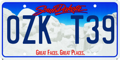 SD license plate 0ZKT39