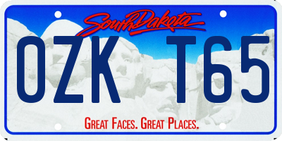 SD license plate 0ZKT65