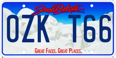 SD license plate 0ZKT66