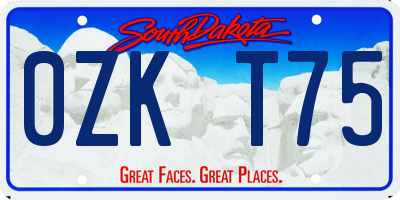 SD license plate 0ZKT75