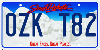 SD license plate 0ZKT82