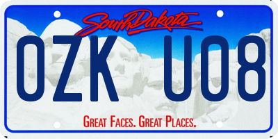SD license plate 0ZKU08