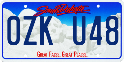 SD license plate 0ZKU48