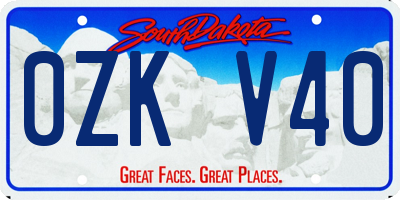 SD license plate 0ZKV40