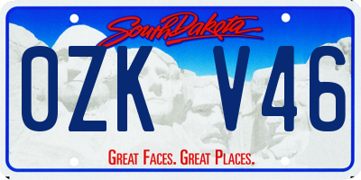 SD license plate 0ZKV46