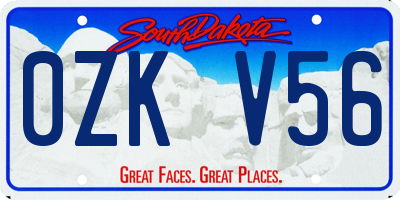 SD license plate 0ZKV56