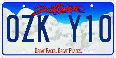 SD license plate 0ZKY10