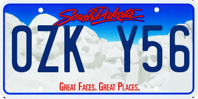 SD license plate 0ZKY56