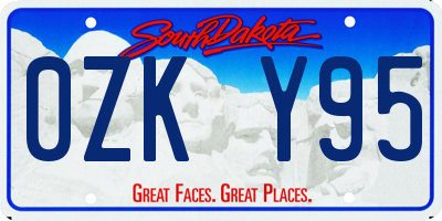 SD license plate 0ZKY95