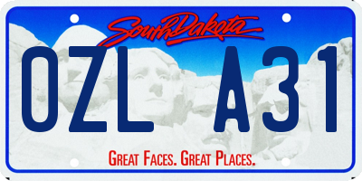 SD license plate 0ZLA31