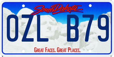 SD license plate 0ZLB79