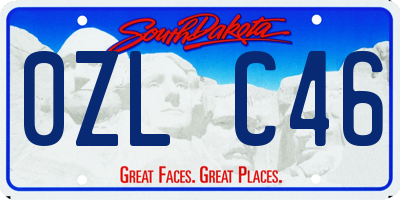 SD license plate 0ZLC46