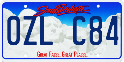 SD license plate 0ZLC84