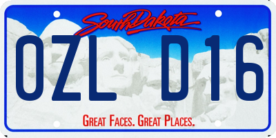 SD license plate 0ZLD16