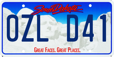 SD license plate 0ZLD41