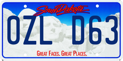 SD license plate 0ZLD63