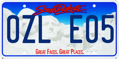 SD license plate 0ZLE05