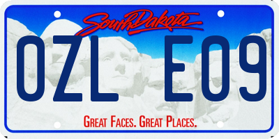 SD license plate 0ZLE09