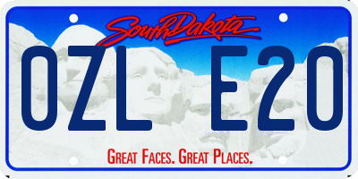 SD license plate 0ZLE20