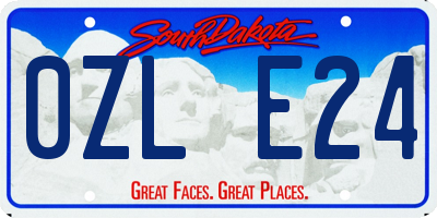 SD license plate 0ZLE24