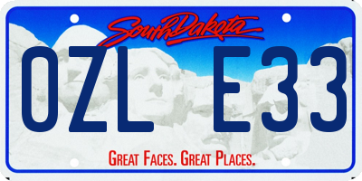 SD license plate 0ZLE33