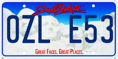 SD license plate 0ZLE53