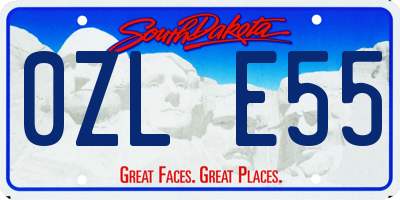 SD license plate 0ZLE55