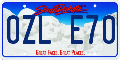 SD license plate 0ZLE70