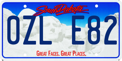 SD license plate 0ZLE82