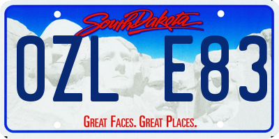 SD license plate 0ZLE83