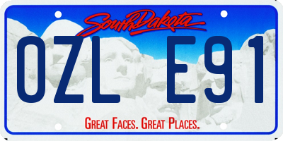 SD license plate 0ZLE91