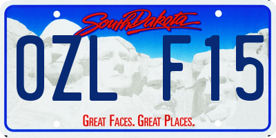 SD license plate 0ZLF15