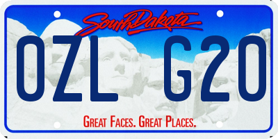 SD license plate 0ZLG20