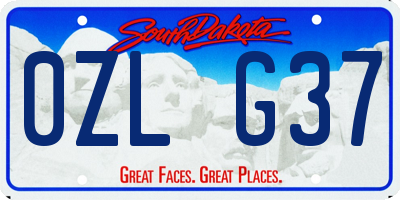 SD license plate 0ZLG37