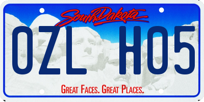 SD license plate 0ZLH05
