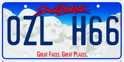 SD license plate 0ZLH66