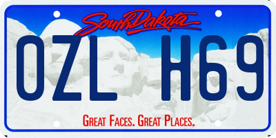SD license plate 0ZLH69
