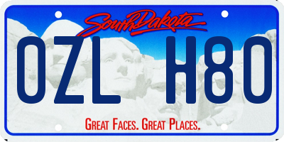 SD license plate 0ZLH80