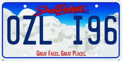 SD license plate 0ZLI96