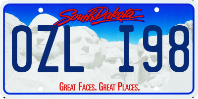 SD license plate 0ZLI98