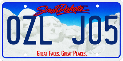SD license plate 0ZLJ05