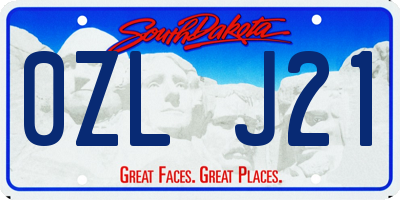 SD license plate 0ZLJ21