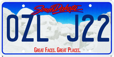SD license plate 0ZLJ22