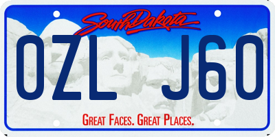 SD license plate 0ZLJ60
