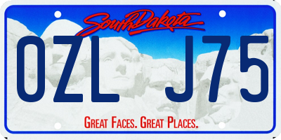 SD license plate 0ZLJ75