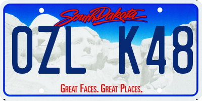 SD license plate 0ZLK48