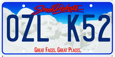 SD license plate 0ZLK52