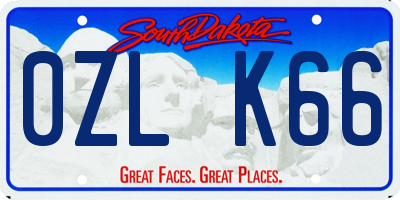 SD license plate 0ZLK66